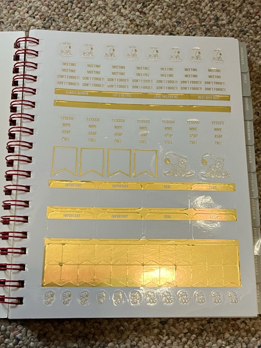 🆕 Peanuts Snoopy 2027 Pink Spiral Planner